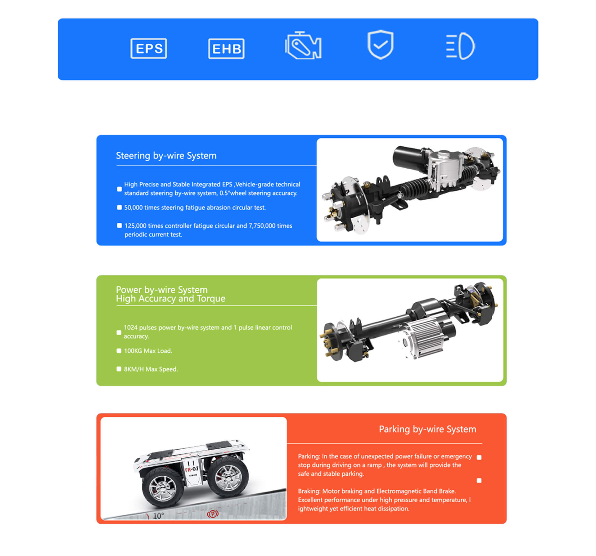 YUHESEN Ackermann steering UGV FR-07 Pro wheeled robot