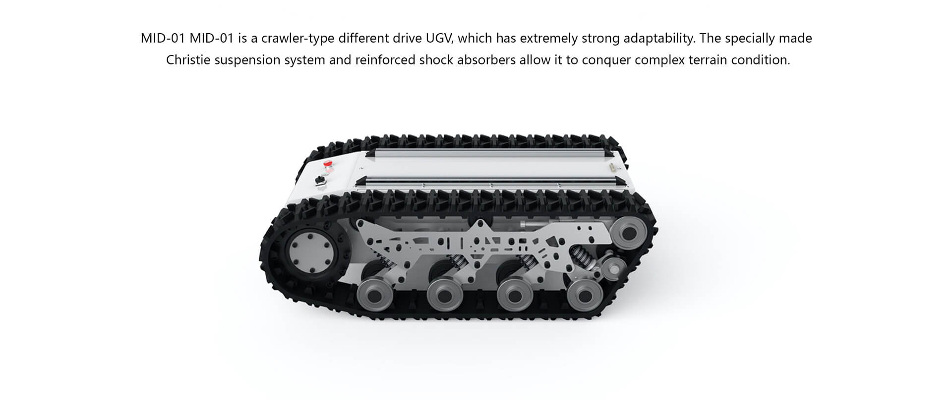 YUHESEN track differential steering UGV MID-01 tracked robot chassis